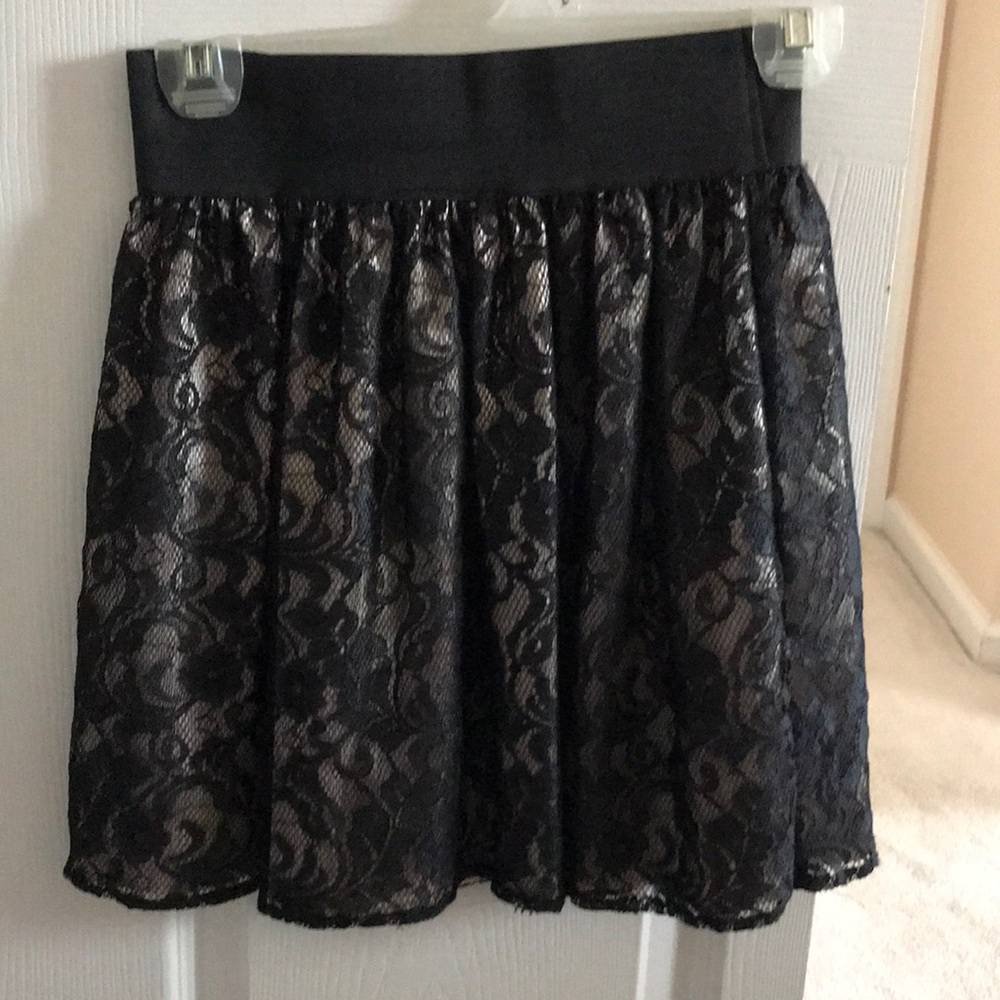 Black lace skirt